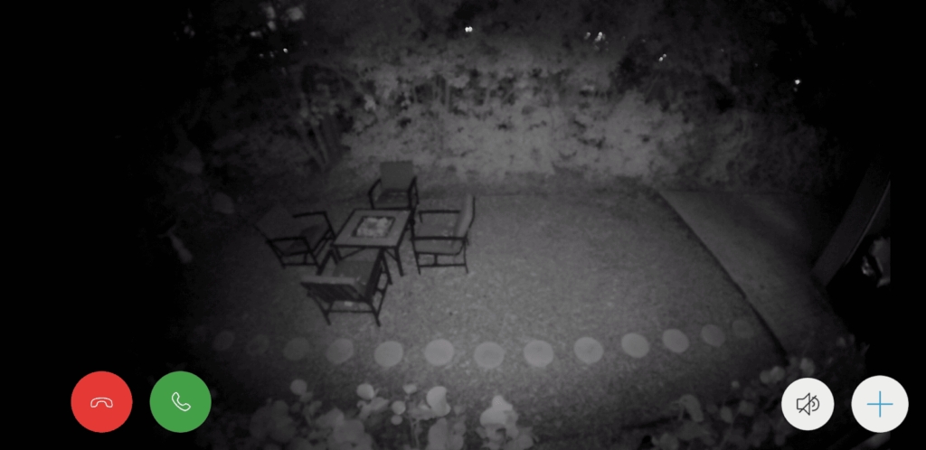 Ring Floodlight Cam using night vision