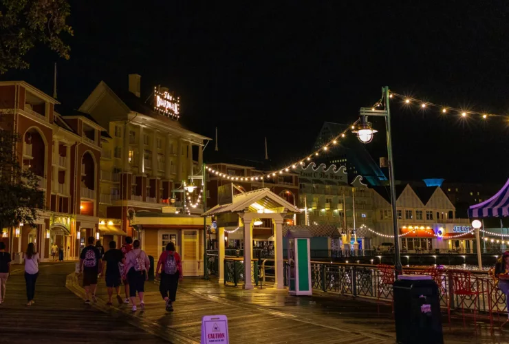 Disney's BoardWalk at night