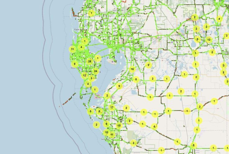 Tampa Bay area cell outage tracker