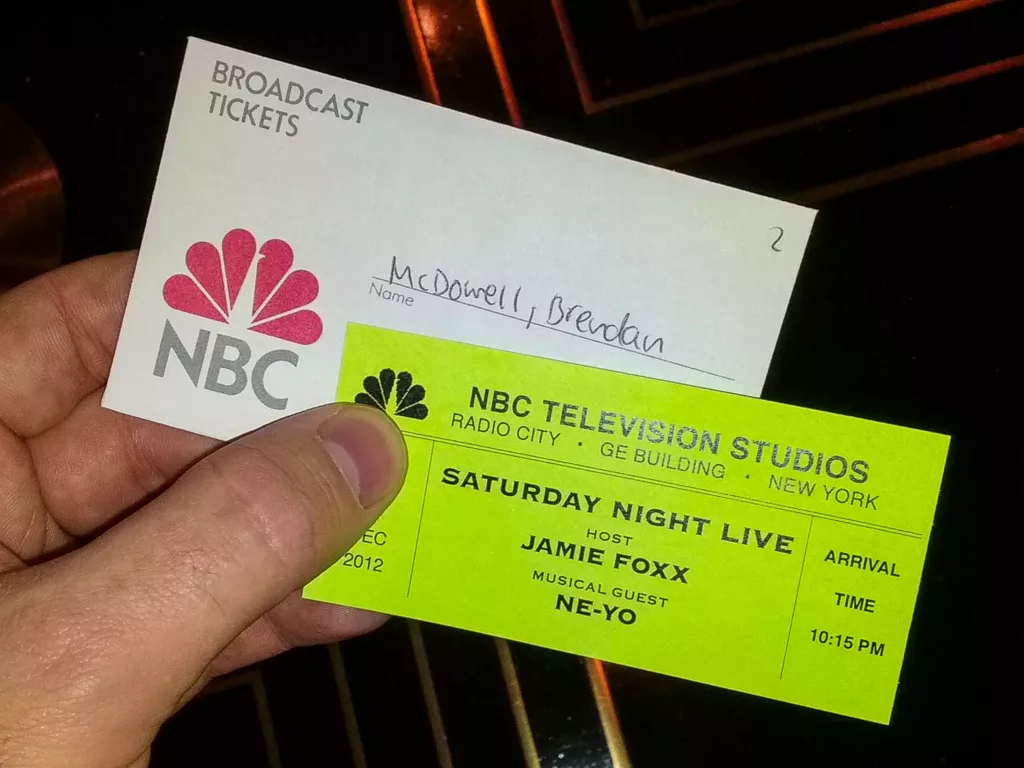 My Saturday Night Live tickets in hand!