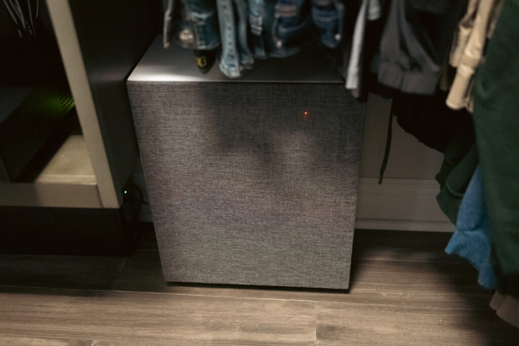 Subwoofer in closet