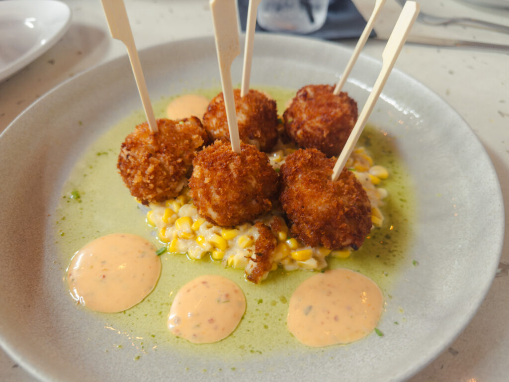 Rock Shrimp & Blue Crab Lollipops