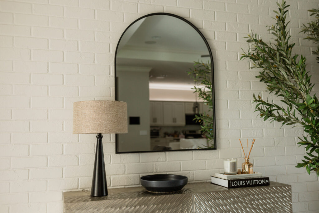 Black Lamp and Mirror