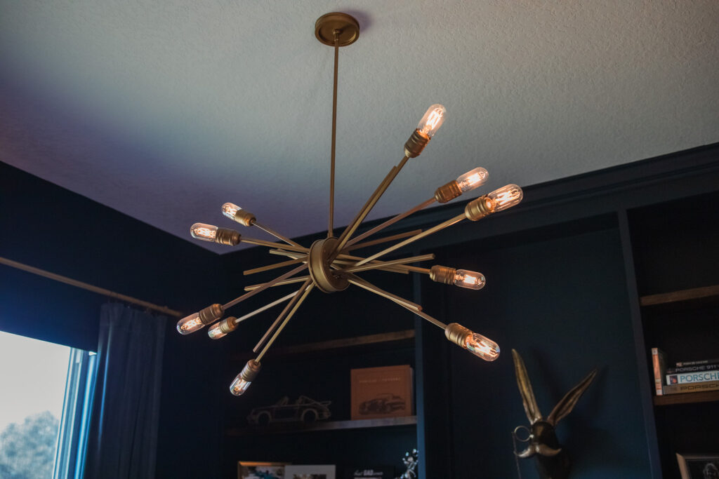 Sputnik-style chandelier