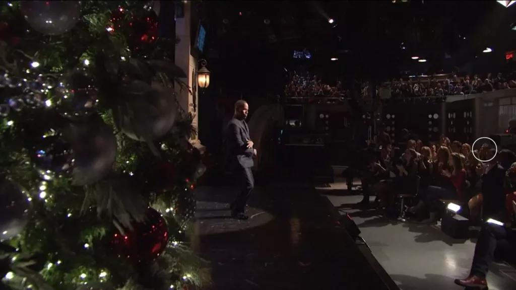 My seat in the Saturday Night Live audience (circled).