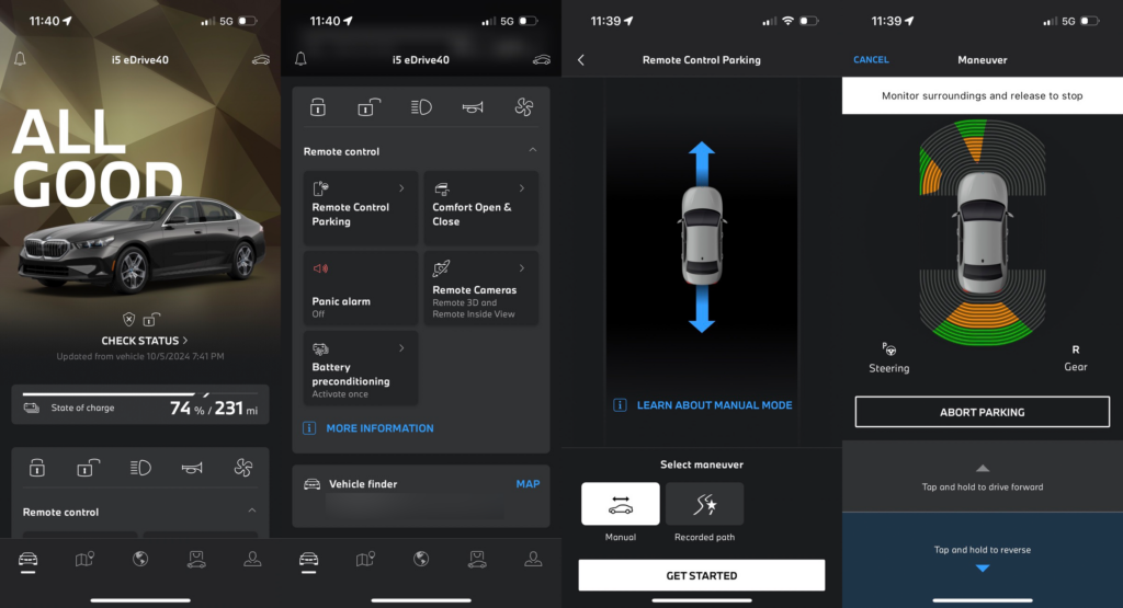 My BMW App Screenshots