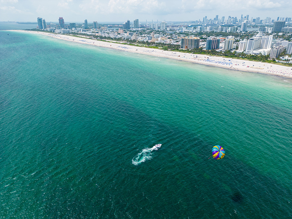 Miami Beach Parasailing shot on DJI Mini 3 Pro
