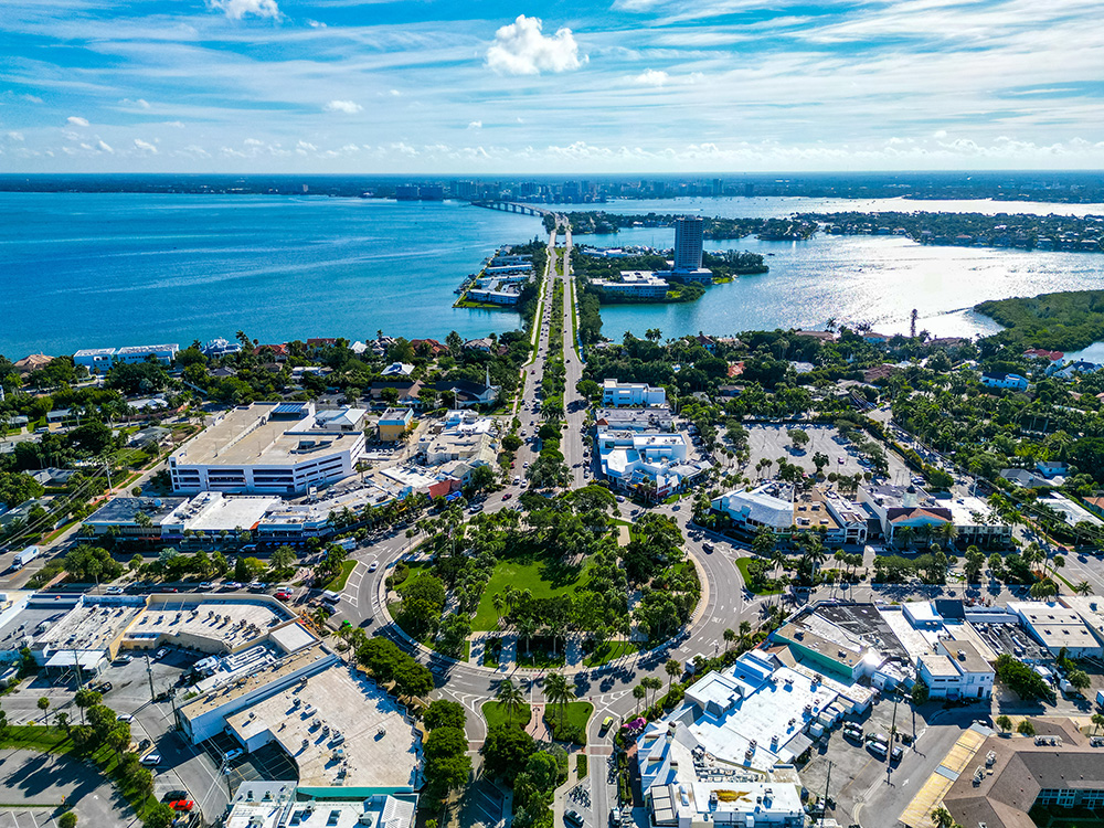 St. Armand's Circle shot on DJI Mini 3 Pro